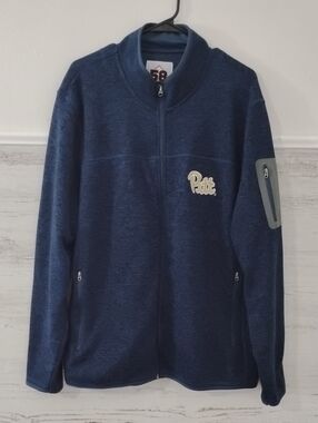 Pitt Navy Full-Zip Fleece Jacket